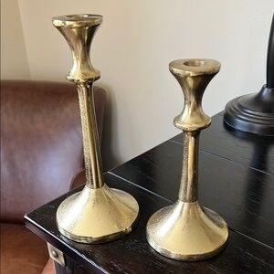 Elegant Gold Candle Holders-EUC